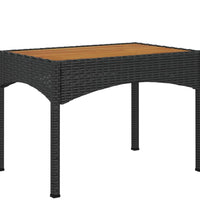 4-tlg. Garten-Essgruppe mit Kissen Schwarz Poly Rattan