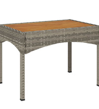 5-tlg. Garten-Essgruppe mit Kissen Grau Poly Rattan