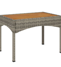 5-tlg. Garten-Essgruppe mit Kissen Grau Poly Rattan