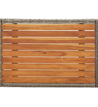 5-tlg. Garten-Essgruppe mit Kissen Grau Poly Rattan