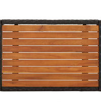 5-tlg. Garten-Essgruppe mit Kissen Schwarz Poly Rattan