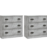 Sideboards 2 Stk. Betongrau Holzwerkstoff