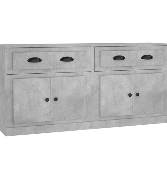 Sideboards 2 Stk. Betongrau Holzwerkstoff