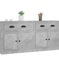 Sideboards 2 Stk. Betongrau Holzwerkstoff