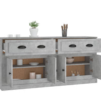 Sideboards 2 Stk. Betongrau Holzwerkstoff