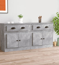 Sideboards 2 Stk. Betongrau Holzwerkstoff