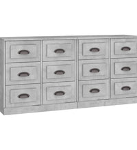 Sideboards 2 Stk. Betongrau Holzwerkstoff