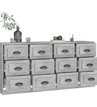 Sideboards 2 Stk. Betongrau Holzwerkstoff