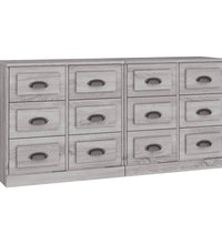 Sideboards 2 Stk. Grau Sonoma Holzwerkstoff