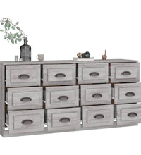 Sideboards 2 Stk. Grau Sonoma Holzwerkstoff