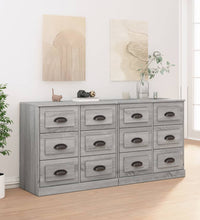 Sideboards 2 Stk. Grau Sonoma Holzwerkstoff