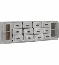 Sideboards 3 Stk. Betongrau Holzwerkstoff