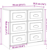 Sideboards 3 Stk. Betongrau Holzwerkstoff