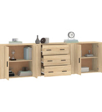 Sideboards 3 Stk. Sonoma-Eiche Holzwerkstoff