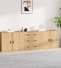 Sideboards 3 Stk. Sonoma-Eiche Holzwerkstoff