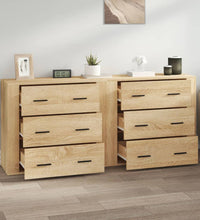 Sideboards 2 Stk. Sonoma-Eiche Holzwerkstoff