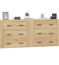 Sideboards 2 Stk. Sonoma-Eiche Holzwerkstoff