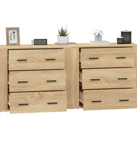 Sideboards 2 Stk. Sonoma-Eiche Holzwerkstoff