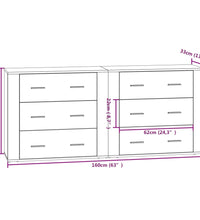 Sideboards 2 Stk. Sonoma-Eiche Holzwerkstoff