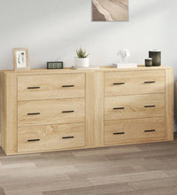 Sideboards 2 Stk. Sonoma-Eiche Holzwerkstoff