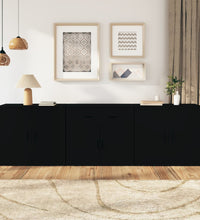 Sideboards 3 Stk. Schwarz Holzwerkstoff