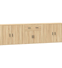 Sideboards 3 Stk. Sonoma-Eiche Holzwerkstoff