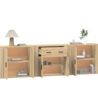 Sideboards 3 Stk. Sonoma-Eiche Holzwerkstoff