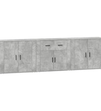 Sideboards 3 Stk. Betongrau Holzwerkstoff