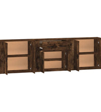 Sideboards 3 Stk. Räuchereiche Holzwerkstoff