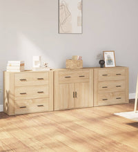 Sideboards 3 Stk. Sonoma-Eiche Holzwerkstoff