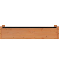 Hochbeet mit Einsatz Braun 120x45x25 cm Massivholz Tanne