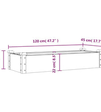 Hochbeet mit Einsatz Braun 120x45x25 cm Massivholz Tanne