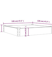 Hochbeet mit Einsatz 120x120x25 cm Massivholz Tanne