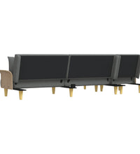 Schlafsofa in L-Form Dunkelgrau 279x140x70 cm Stoff