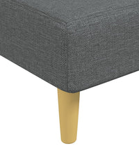 Schlafsofa in L-Form Dunkelgrau 279x140x70 cm Stoff