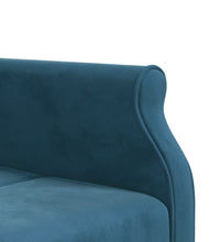 Schlafsofa in L-Form Blau 271x140x70 cm Samt