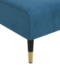 Schlafsofa in L-Form Blau 271x140x70 cm Samt