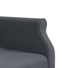 Schlafsofa in L-Form Dunkelgrau 271x140x70 cm Samt