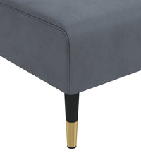 Schlafsofa in L-Form Dunkelgrau 271x140x70 cm Samt