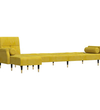 Schlafsofa in L-Form Gelb 271x140x70 cm Samt