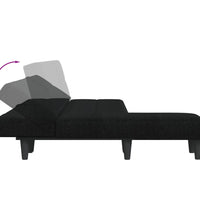Schlafsofa in L-Form Schwarz 255x140x70 cm Stoff