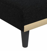 Schlafsofa in L-Form Schwarz 255x140x70 cm Stoff