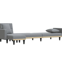 Schlafsofa in L-Form Hellgrau 275x140x70 cm Stoff