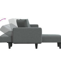 Schlafsofa in L-Form Dunkelgrau 275x140x70 cm Stoff