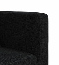 Schlafsofa in L-Form Schwarz 275x140x70 cm Stoff