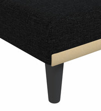 Schlafsofa in L-Form Schwarz 275x140x70 cm Stoff