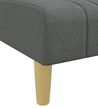 Schlafsofa in L-Form Dunkelgrau 255x140x70 cm Stoff