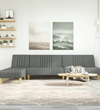 Schlafsofa in L-Form Dunkelgrau 255x140x70 cm Stoff