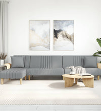 Schlafsofa in L-Form Hellgrau 279x140x70 cm Stoff