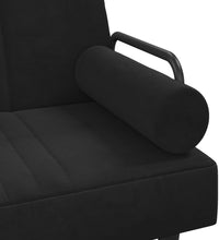 Schlafsofa in L-Form Schwarz 260x140x70 cm Samt